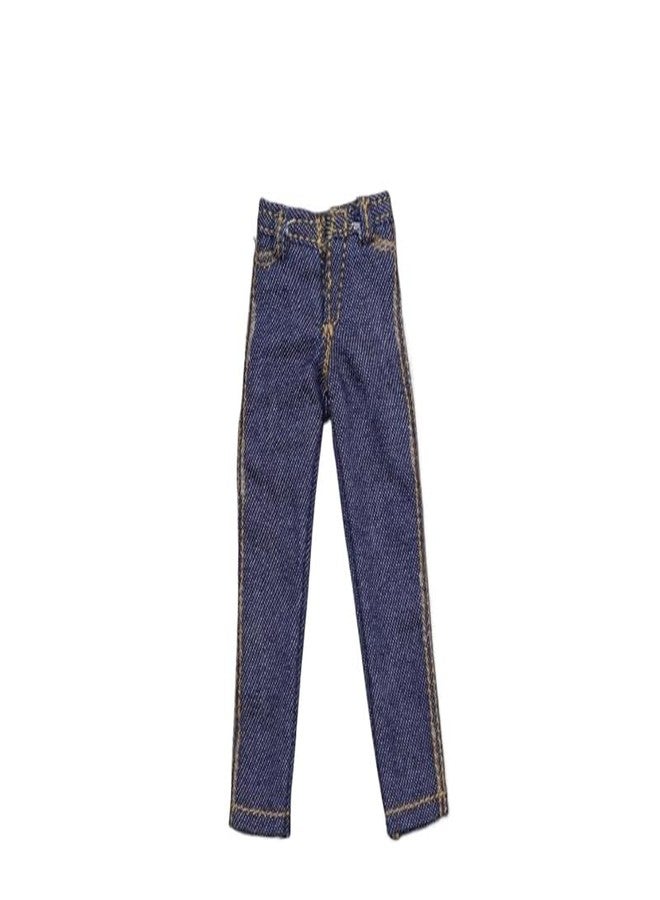 1/12 Scale Accessary Soldier Clothes Jeans Pants Model for 6'' SHF Figure (Dark Blue)